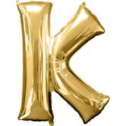 34in Gold Letter Balloon (K)